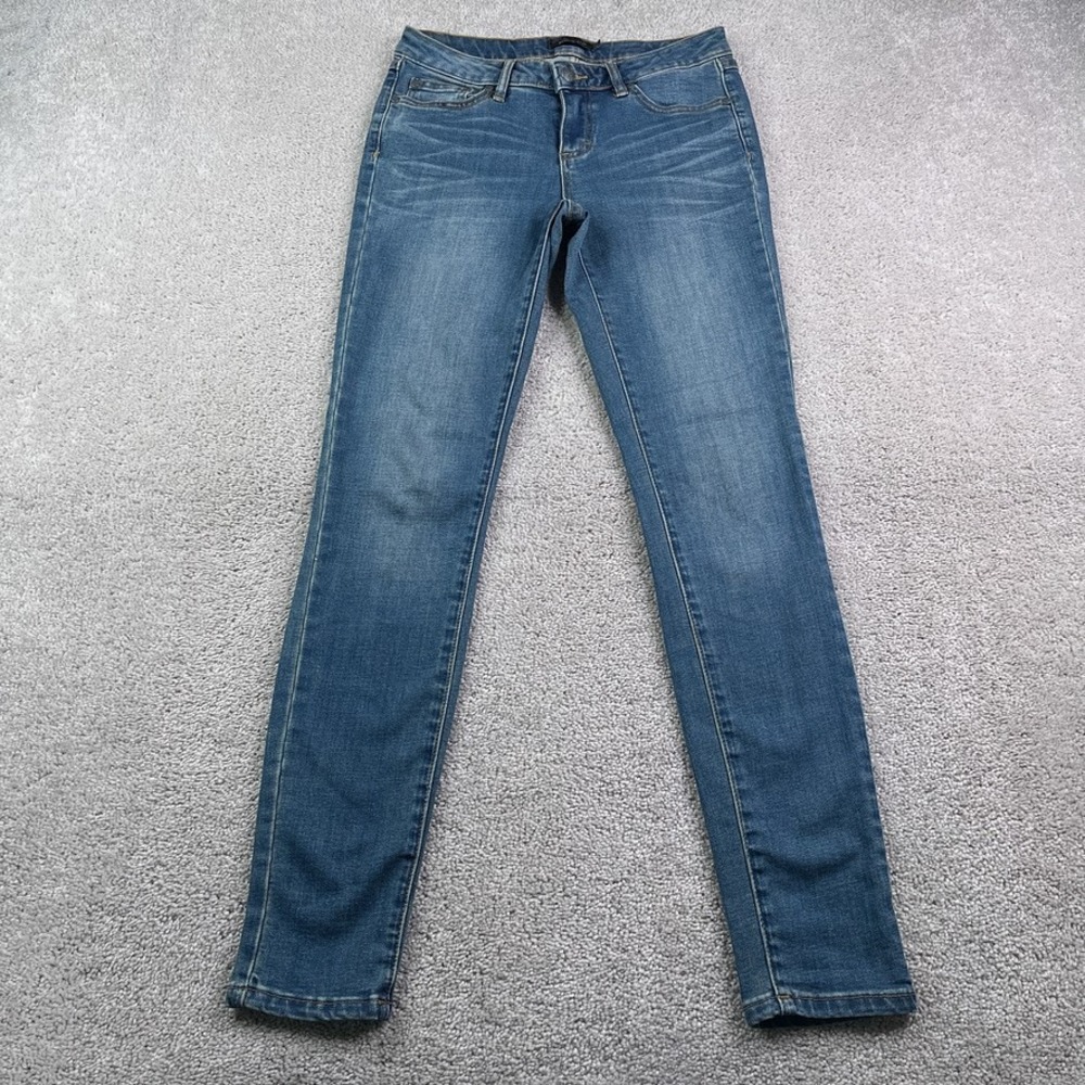 Prana Jeans Womens 4 Blue London Slim Low Rise Medium Wash Stretch Denim